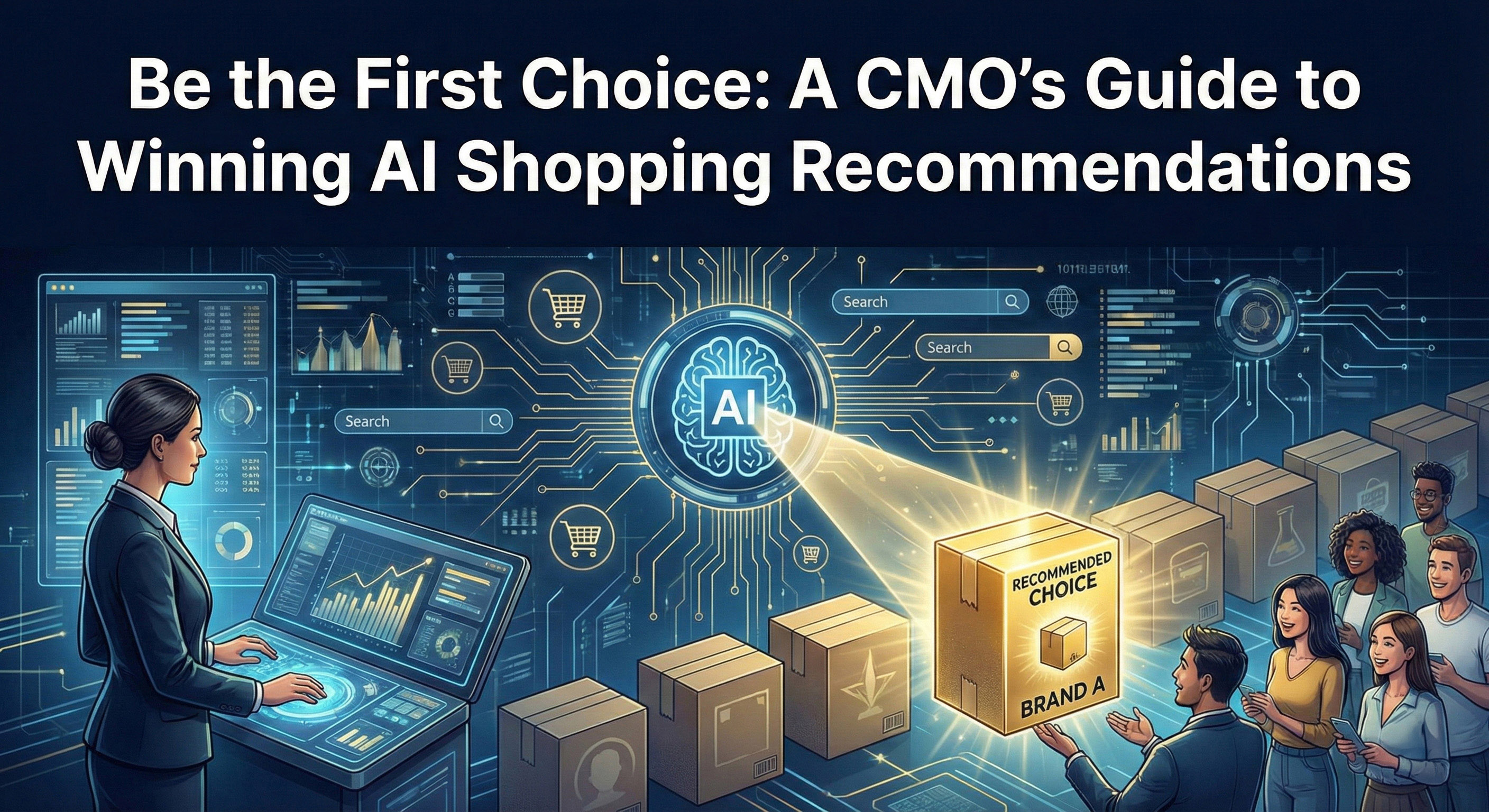 AI shopping agent recommending the best product choice to online shoppers